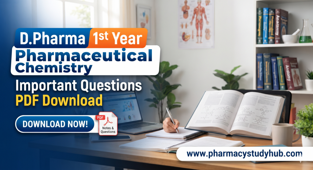 d.pharmacy 1st year pharmaceutical chemistry important questions