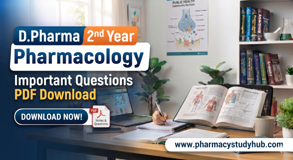 d.pharmacy 2nd year pharmacology important questions
